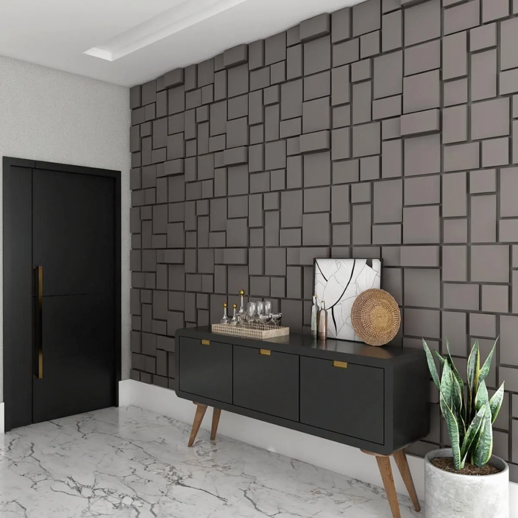 Revestimento 3D como usar de forma atemporal na decoração e sem pesar no ambiente